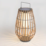 Bamboo Lantern Outdoor Table Lamp Portable Pillar Light