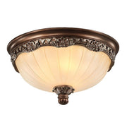 Bedroom Brown Vaulted Dome Flush Mount Ceiling Fixture