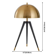 Bedroom Chic Luxury Gold Semi-Circle Tripod Table Lamp