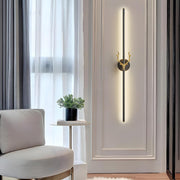 Bedroom Modern Gold Antler and Vertical Wall Sconce