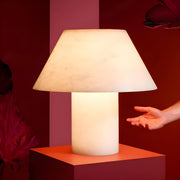 Bedroom White Simple Mushroom Alabaster Table Lamp