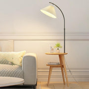 Bedside Adjustable Pleated Side Table Floor Lamp