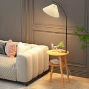 Bedside Adjustable Pleated Side Table Floor Lamp