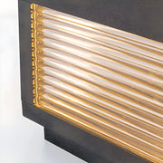 Beige Minimalist Square Outdoor Solar Table Pillar Light
