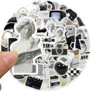 B&W Academia Girl Sticker Pack