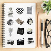 B&W Academia Girl Sticker Pack