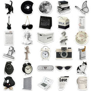 B&W Academia Girl Sticker Pack