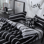Black & White Striped Bedding Set