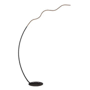 Black Bedside Modern Curved Metal LED Floor Lamp