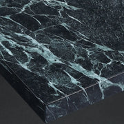 Black Green Square Marble Stainless Steel Coffee Table
