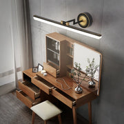 Black Modern Linear Metal LED Bathroom Vanity Light