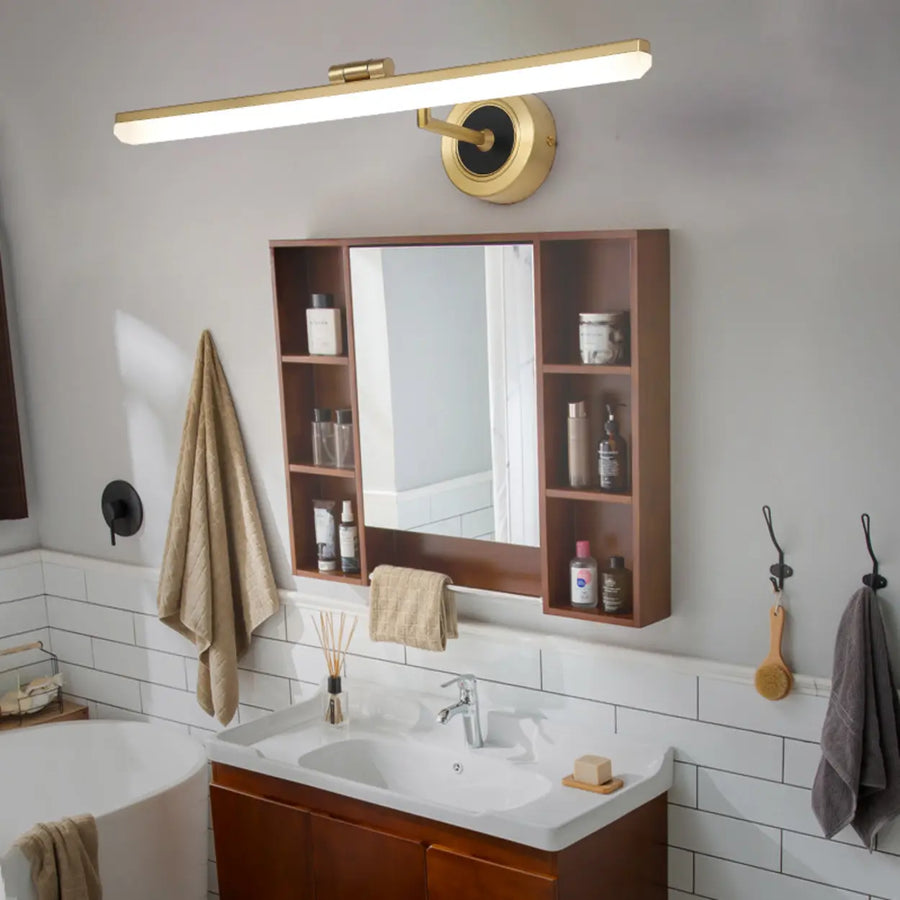 Black Modern Linear Metal LED Bathroom Vanity Light