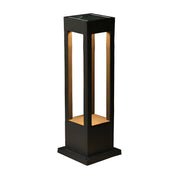 Black Modern Solar LED Black Outdoor Pathway Pillar Post Light