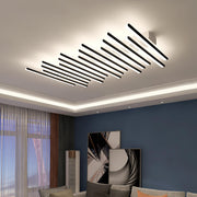 Black Parallel LED Semi-Flush Mount Light 15-Light