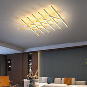 Black Parallel LED Semi-Flush Mount Light 15-Light