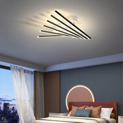 Black Parallel LED Semi-Flush Mount Light 15-Light