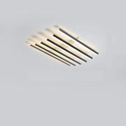 Black Parallel LED Semi-Flush Mount Light 15-Light