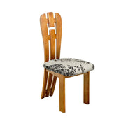 Black Slat Back Upholstered Rubberwood Dining Chair