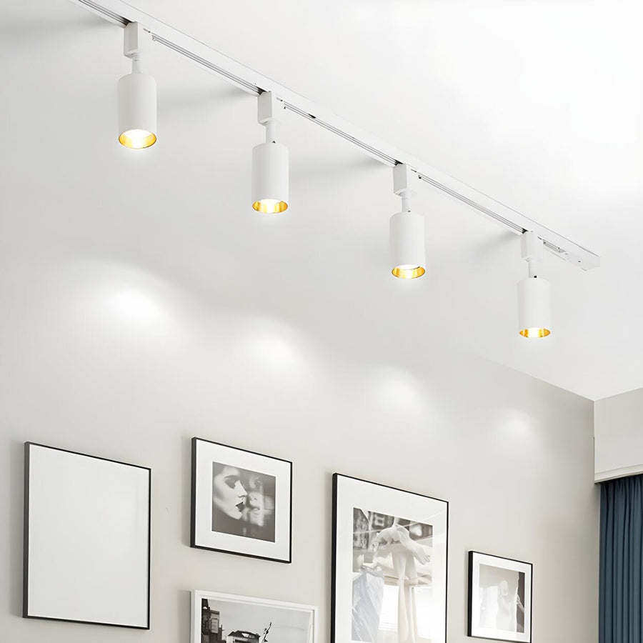 Black Tubular Track LED Semi-Flush Mount Light 5-Light