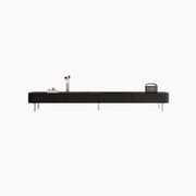 Black Wood Drawers TV Stand with Cable Management