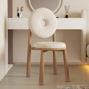 Blue Sherpa Natural Leg High-Back Textured Side Chair