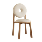 Blue Sherpa Natural Leg High-Back Textured Side Chair