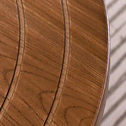 Brown Scratch Resistant Pine Wood Round Coffee Table