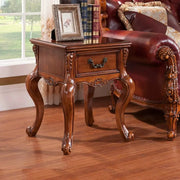 Brown Square Distressed Wood Coffee Table with Storage