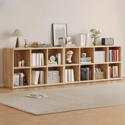 Casual Horizontal Wooden Closed Back Short Bookcase