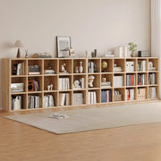 Casual Horizontal Wooden Closed Back Short Bookcase