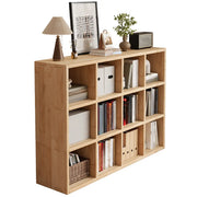 Casual Horizontal Wooden Closed Back Short Bookcase