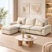 Chenille Modular Sofa with Storage and Memory Foam