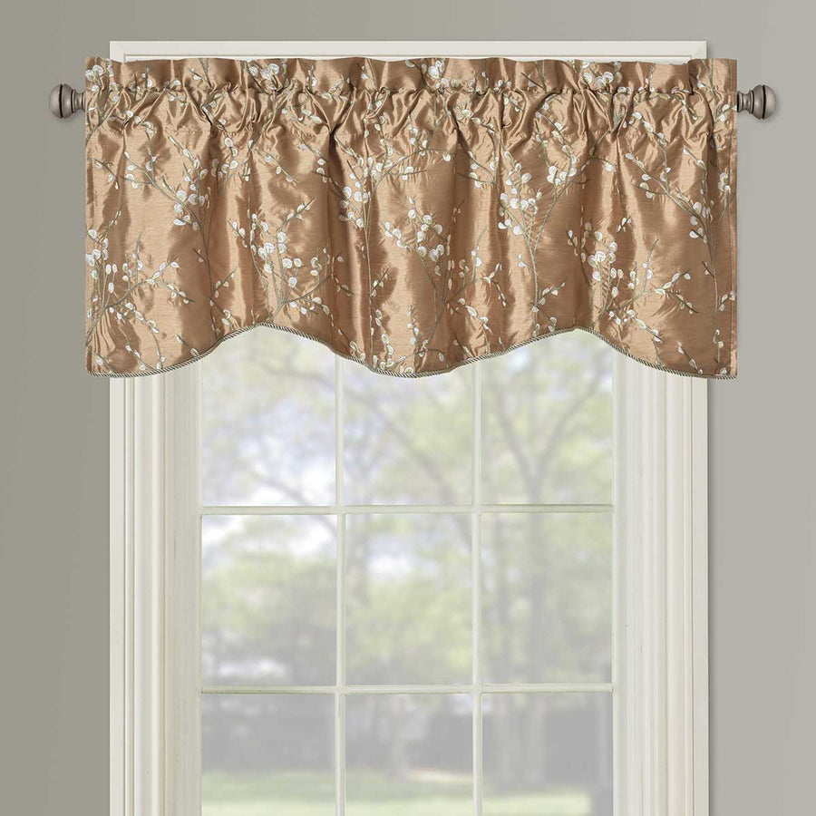 Chloe Lined Embroidered Valance 52" W X 17" L (Single)