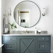 Chrome Finish Modern Glass Cylindrical Vanity Sconce