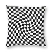 3D Checkered Cushion Cover