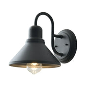 Classic Cone Black Metal External LED Wall Lights