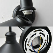 Classic Cone Black Metal External LED Wall Lights