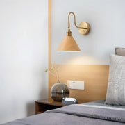 Classic Gold and Dark Wood Bedroom Vanity Wall Light