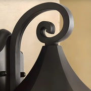Classic Hexagon Lantern Metal Outdoor Wall Light Black