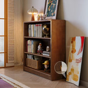 Classic Kids Low Profile Wood Brown Horizontal 3-Tier Bookshelf