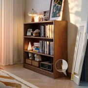 Classic Kids Low Profile Wood Brown Horizontal 3-Tier Bookshelf