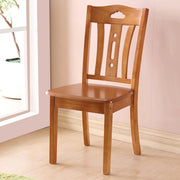 Classic Open Slatted Back Wood Standard Dining Chair