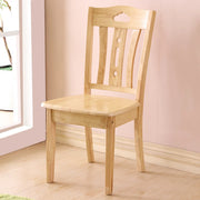 Classic Open Slatted Back Wood Standard Dining Chair