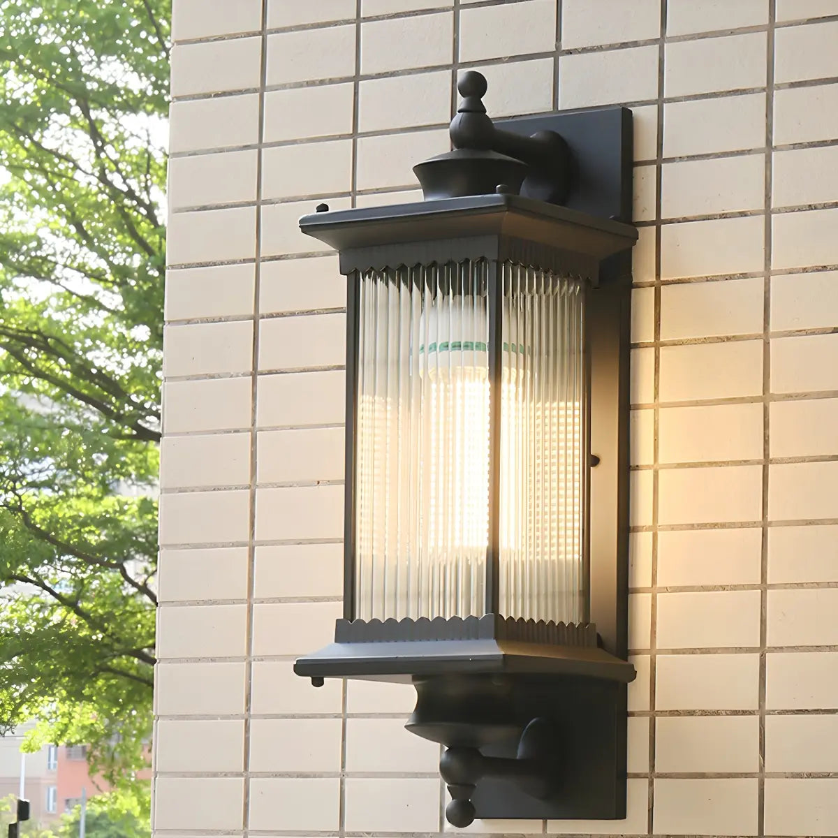 Classic Outdoor Black Waterproof Wall Lantern Sconce