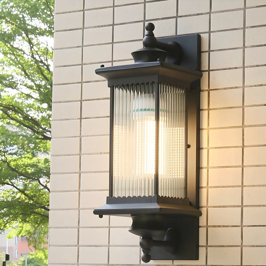 Classic Outdoor Black Waterproof Wall Lantern Sconce