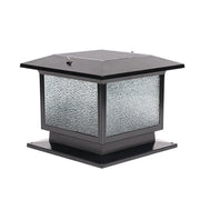 Classic Simple Square Glass Solar Outdoor Table Lamp