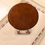 Classic Traditional Brown Wood Round Pedestal Bar Table