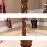Classic Traditional Brown Wood Round Pedestal Bar Table
