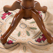 Classic Traditional Brown Wood Round Pedestal Bar Table