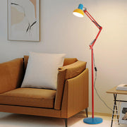 Colorful Modern Adjustable Dome Swing Arm Floor Lamp